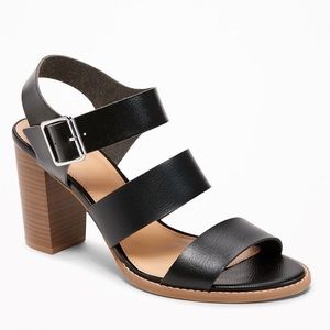 Block-heel sandals Old Navy size 8 faux leather